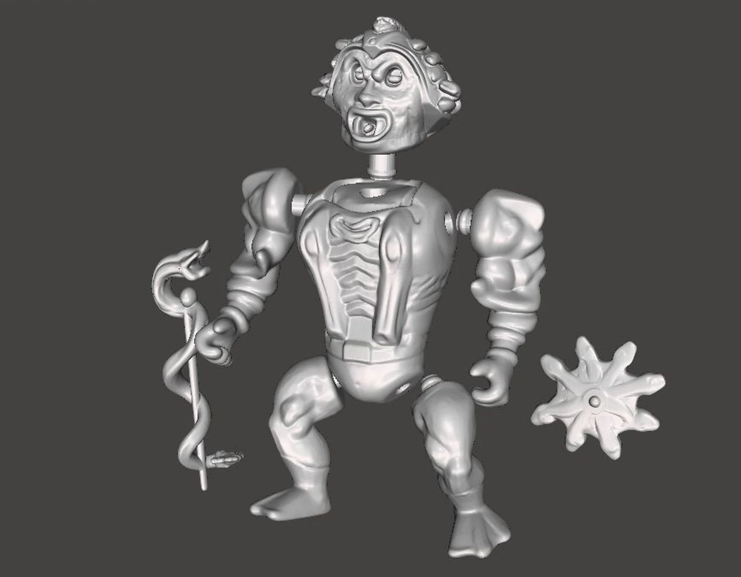 SNAKE FACE MOTU HE-MAN VINTAGE 3D Print Model .c4d .max .obj .3ds .fbx .stl .blend 