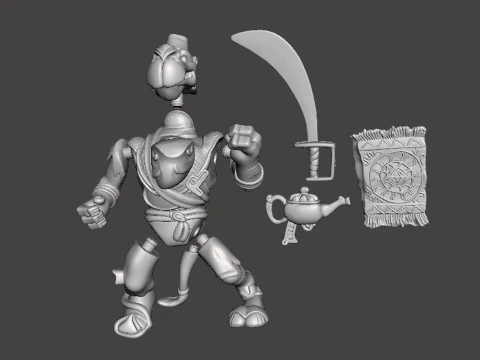 टीएमएनटी सैंडस्टॉर्म विंटेज 3D प्रिंट मॉडल