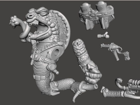 TMNT 스케일 테일 3D 프린트 모델