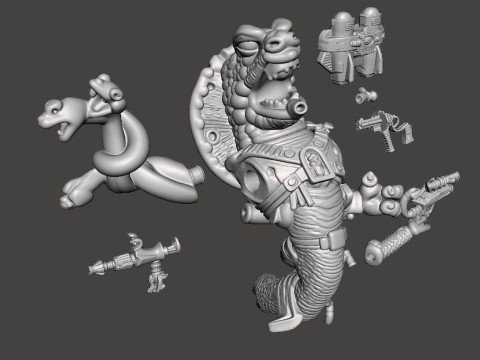 TMNT 스케일 테일 3D 프린트 모델