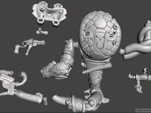 TMNT 스케일 테일 3D 프린트 모델