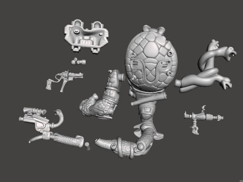 TMNT 스케일 테일 3D 프린트 모델