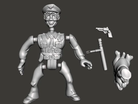 POLICE ACADEMY CAREY MAHONEY VINTAGE 3D Print Model