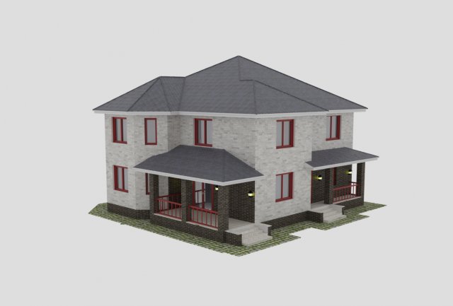 house Model 3D .c4d .max .obj .3ds .fbx .stl .blend 
