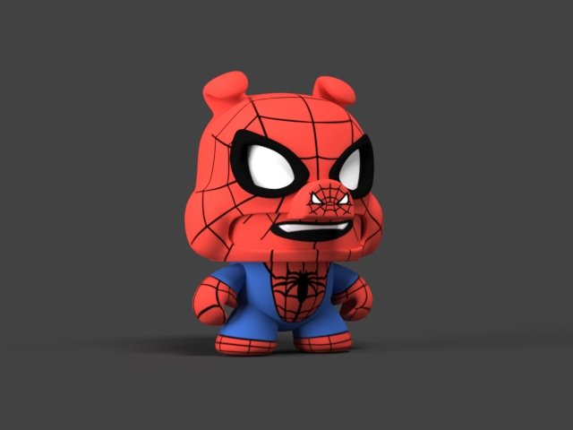 spider ham Modèle 3D .c4d .max .obj .3ds .fbx .stl .blend 