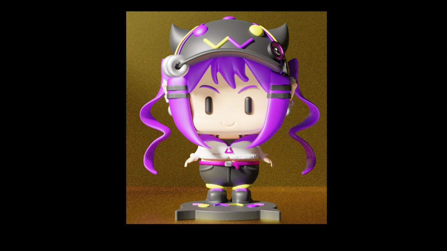 tokoyami towa towa sama chibi version style of namiorii 3D Print Model .c4d .max .obj .3ds .fbx .stl .blend 
