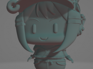 tokoyami towa towa sama chibi version style of namiorii Modello di stampa 3D