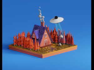 low poly and hi poly model 3D Model