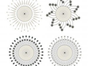 wall clock set 3D Модель