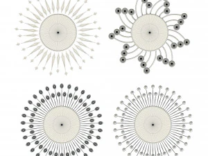 wall clock set 3D Model