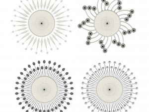 wall clock set 3D Модель