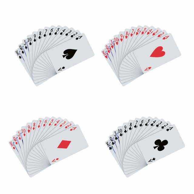 playing cards 3D Модель .c4d .max .obj .3ds .fbx .stl .blend 