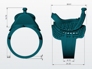 horse saddle ring 3d print model 3D Print Model