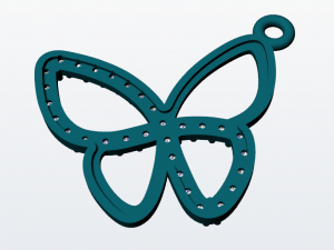 butterfly pendant 3d print model Modelo de impresión 3D