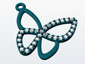 butterfly pendant 3d print model 3D Print Model