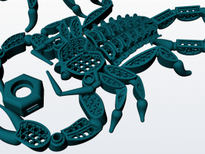 pendant scorpion with diamonds 3d print model Modelo de Impressão 3D