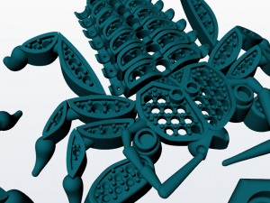 pendant scorpion with diamonds 3d print model Modelo de Impressão 3D