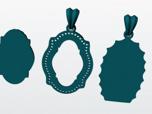 irgins pendant with diamonds 3d print model 3D 打印模型