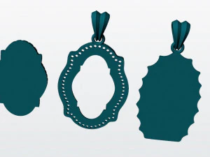 irgins pendant with diamonds 3d print model 3D Print Model