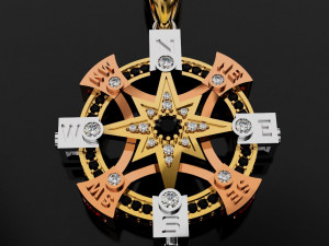 compass rose pendant 3d print model 3D Baskı Modeli