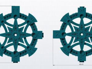 compass rose pendant 3d print model 3D Baskı Modeli