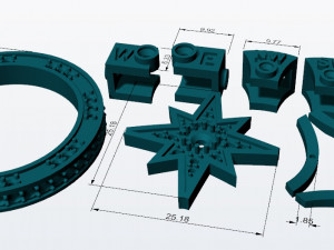 compass rose pendant 3d print model 3D Baskı Modeli