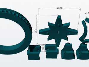 compass rose pendant 3d print model 3D Baskı Modeli