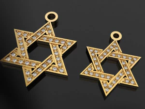 david star set - two pendants 3d print model 3D Print Model