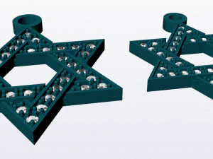 david star set - two pendants 3d print model 3D Print Model
