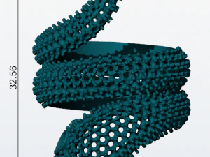 serpent ring with diamonds 3d print model 3D Print Model