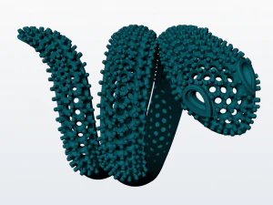 serpent ring with diamonds 3d print model 3D Print Model