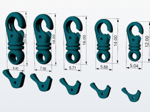 jewelry locks for chains and bracelets 3d print model 3D 打印模型
