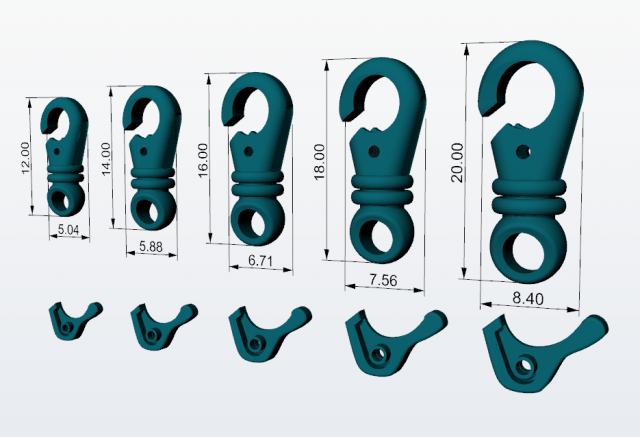 Hook for earring free 3D model 3D printable