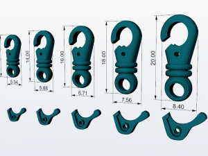 jewelry locks for chains and bracelets 3d print model 3D 打印模型