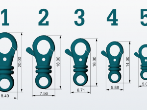 jewelry locks for chains and bracelets 3d print model 3D 打印模型