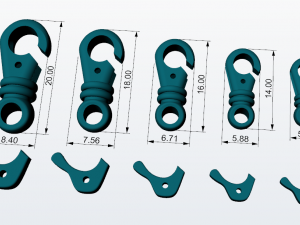 jewelry locks for chains and bracelets 3d print model 3D 打印模型