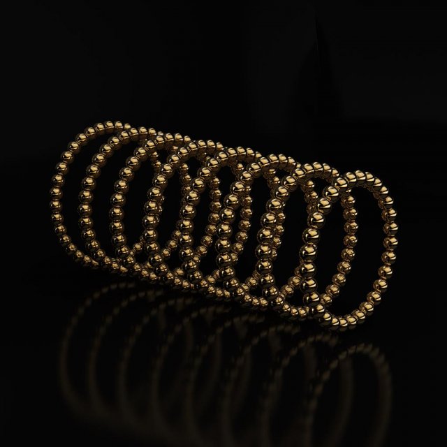 balls ring - 8 sizes 3d print model 3D 프린트 모델 .c4d .max .obj .3ds .fbx .stl .blend