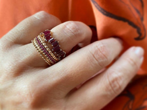 balls ring - 8 sizes 3d print model 3D 프린트 모델