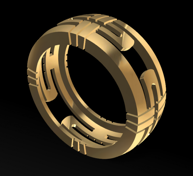 bvlgari ring 3d print model 3D प्रिंट मॉडल .c4d .max .obj .3ds .fbx .stl .blend 