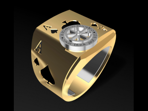 ace poker ring 3d print model 3Dプリントモデル