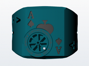 ace poker ring 3d print model 3Dプリントモデル