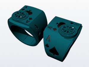 ace poker ring 3d print model 3Dプリントモデル