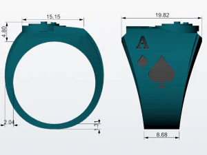 ace poker ring 3d print model 3D Print Model