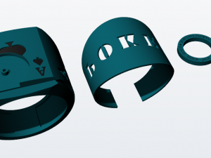 ace poker ring 3d print model 3Dプリントモデル