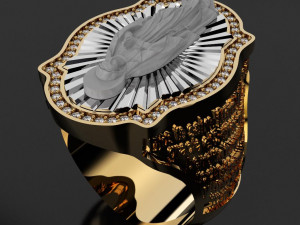 virgin spanish prayer ring 3d print model Modèles 3D en vedette