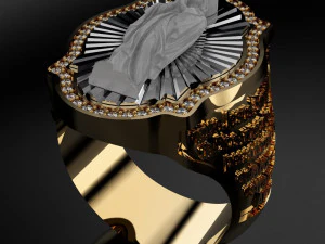virgin spanish prayer ring 3d print model 3D Print Model