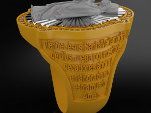 virgin spanish prayer ring 3d print model Modèles 3D en vedette