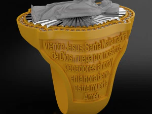 virgin spanish prayer ring 3d print model 3D Print Model