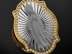 virgin spanish prayer ring 3d print model 3D 打印模型