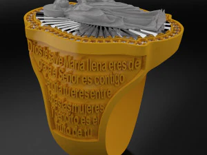 virgin spanish prayer ring 3d print model 3D Print Model